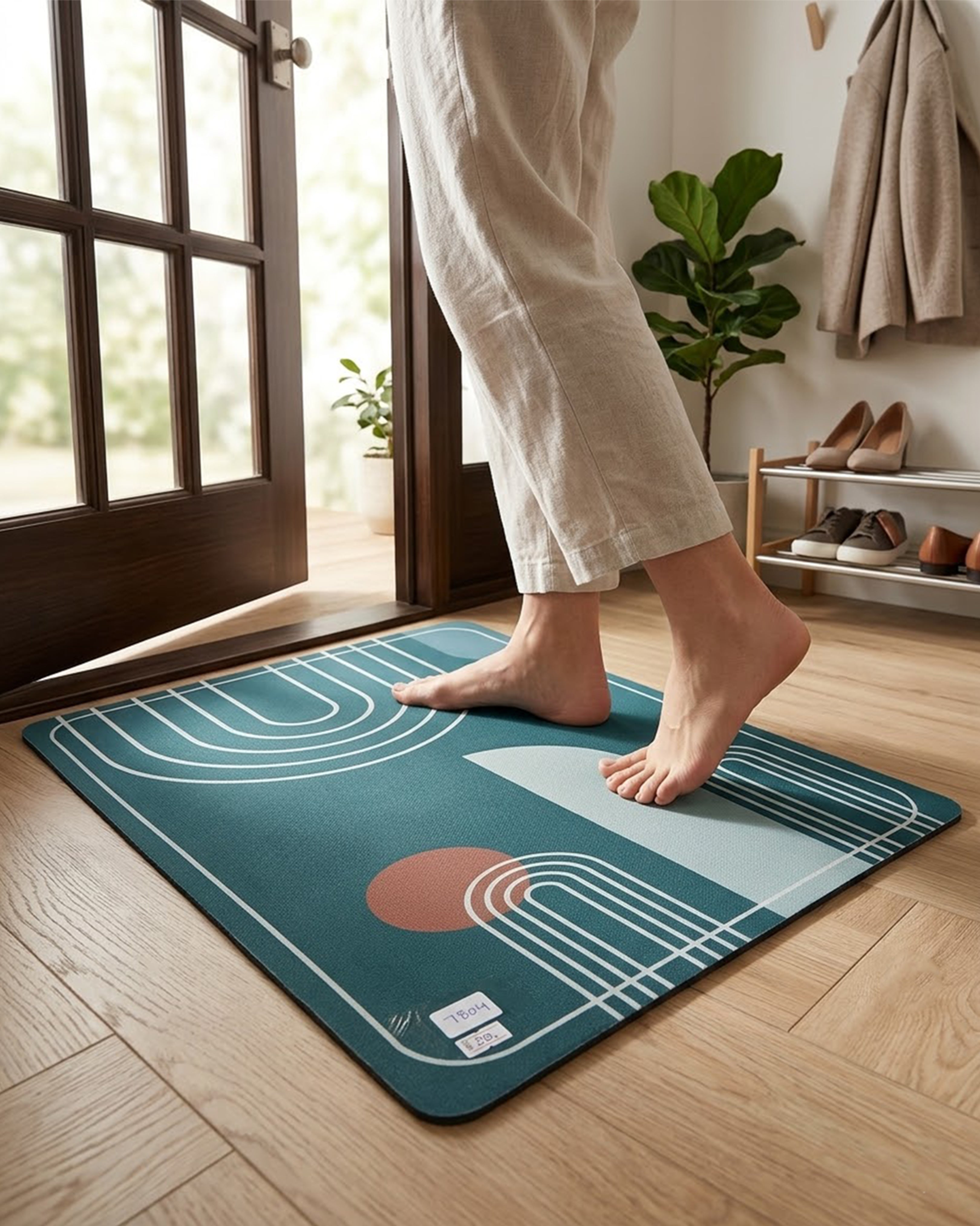 Vibrant Bloom Floral Fantasy Bath Mat – 3D Multi-Color Artistic Rug | Non-Slip Absorbent Microfiber Floor Mat