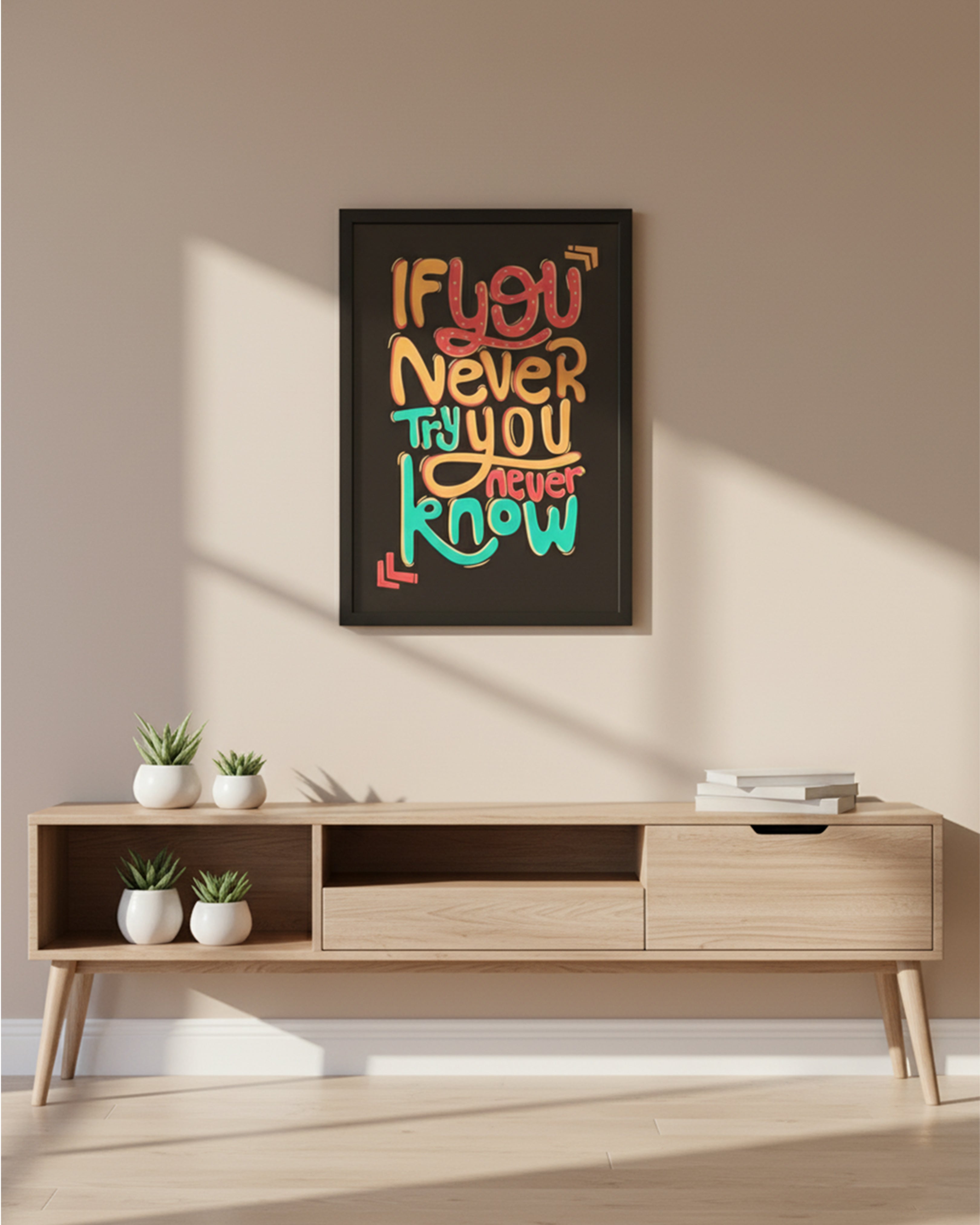 "Mindset is Everything" Motivational Wall Art - Premium Black Framed Abstract Inspirational Poster