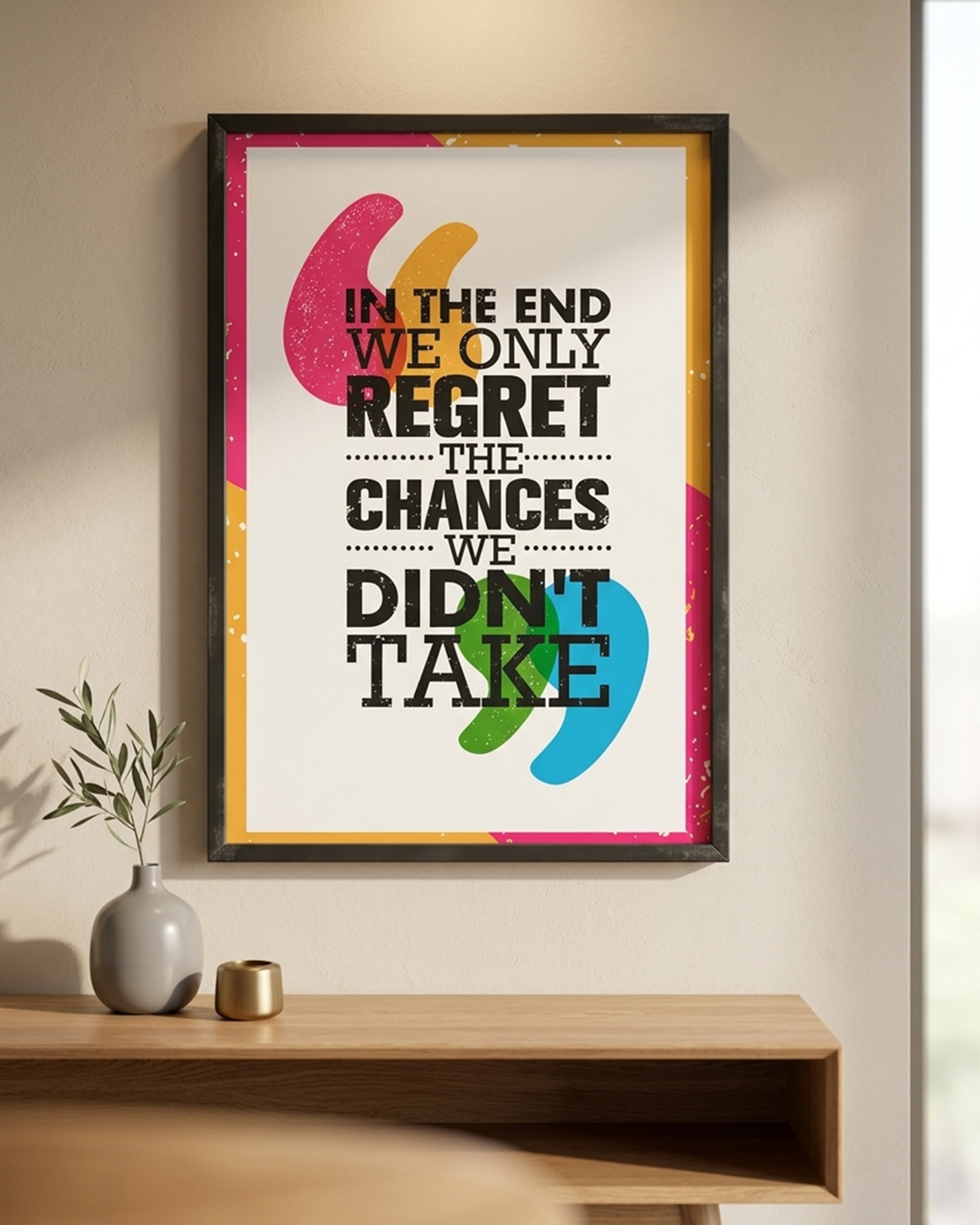 Be the Energy You Want to Attract" Motivational Wall Art - Premium Black Framed Inspirational Poster