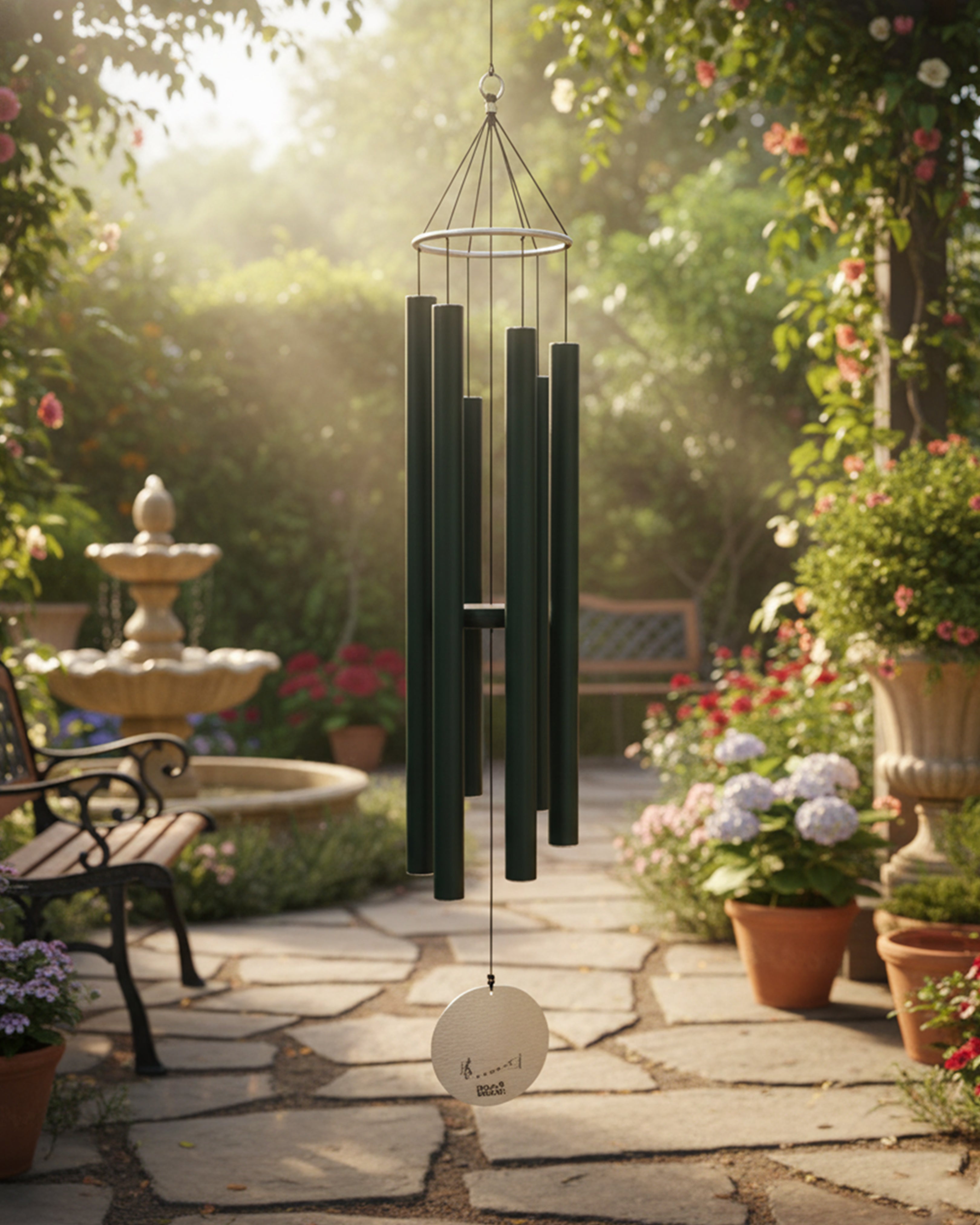 Premium Deep Tone Wind Chimes - Handcrafted Large Outdoor Zen Garden Decor