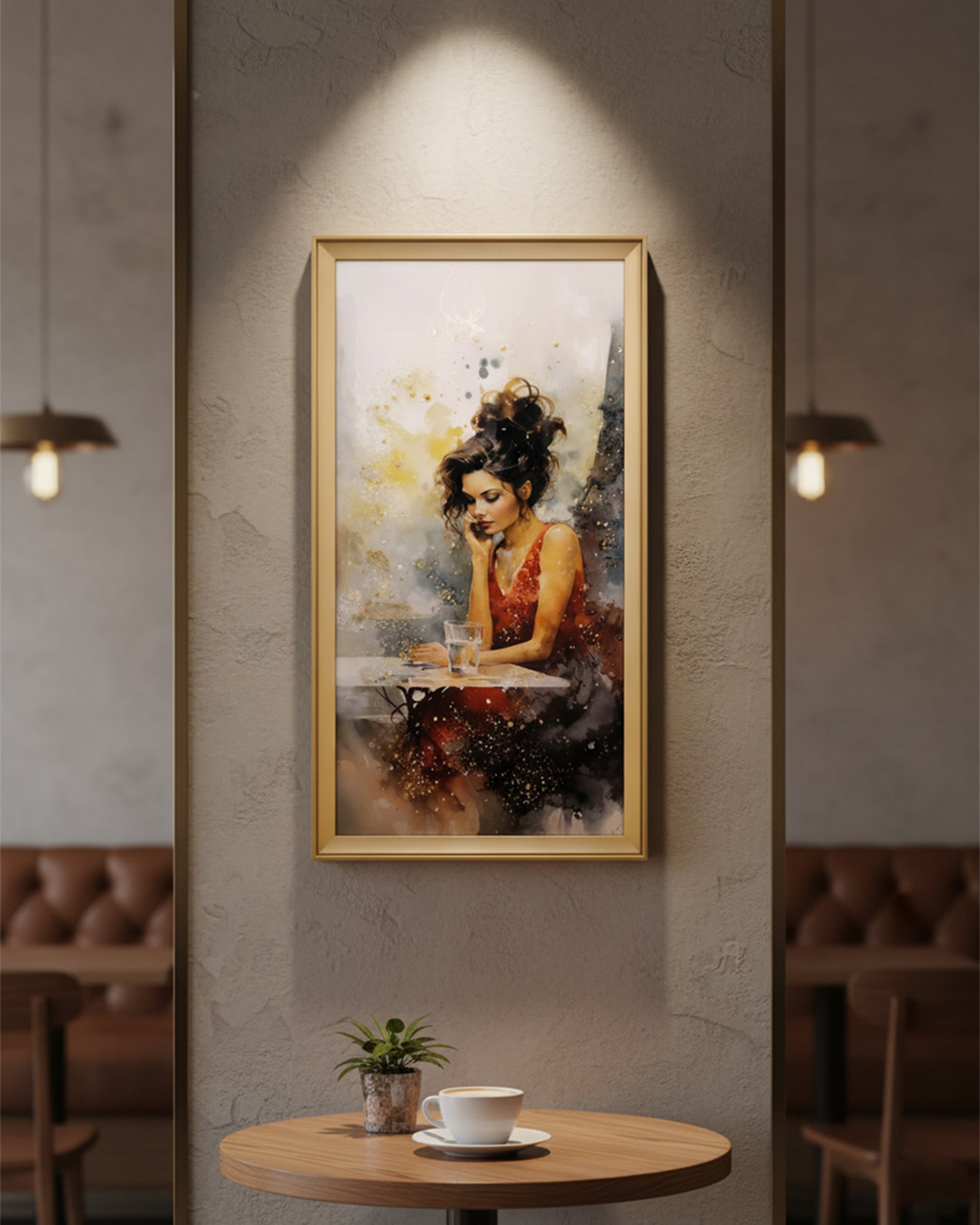 Divine Zen Buddha – Abstract Tree of Life & Meditative Face | Premium Framed Spiritual Canvas Painting