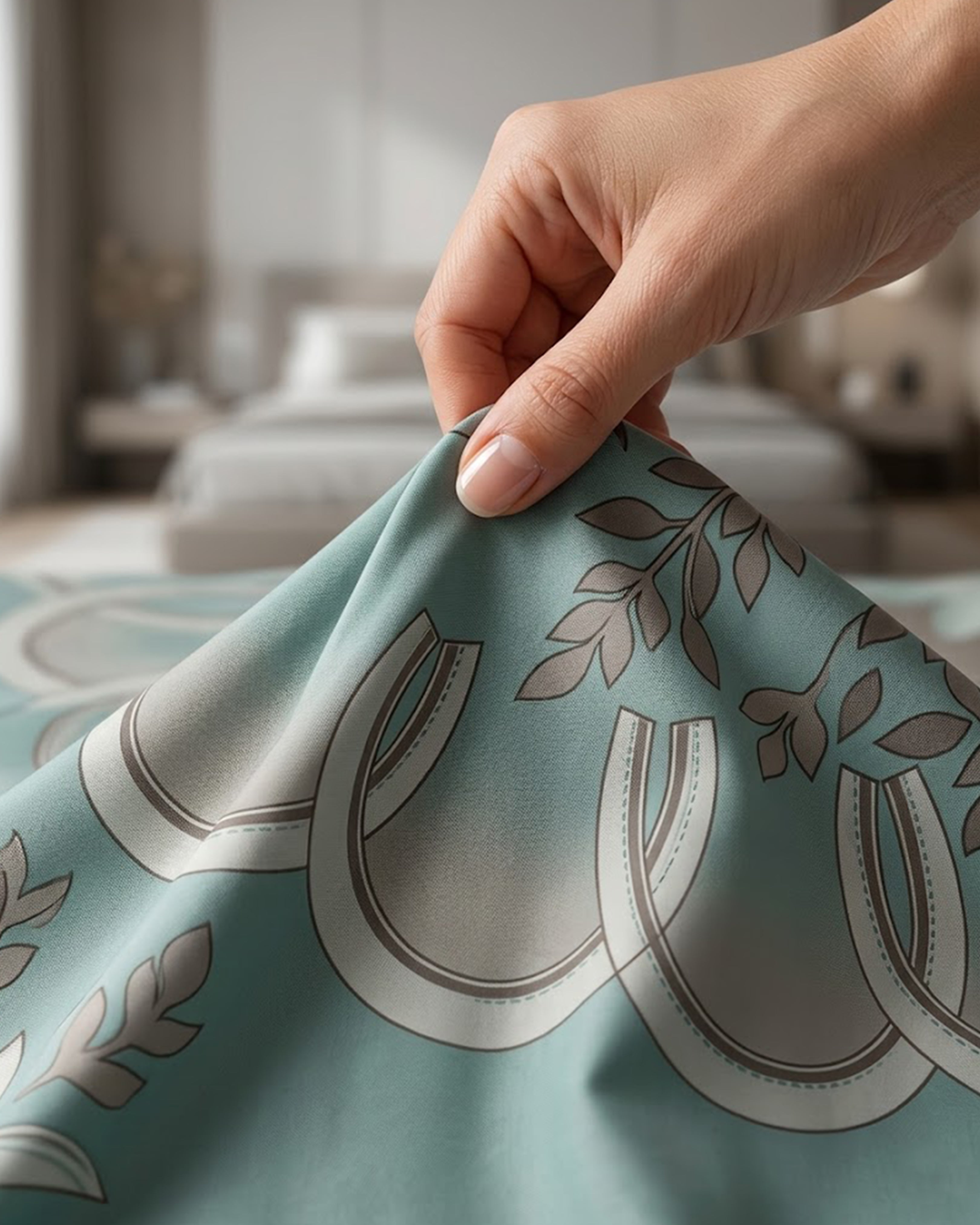 Premium Teal & Earth Tone Mandala Cotton Double Bed Sheet with 2 Pillow Covers – Serene Sanctuary Collection