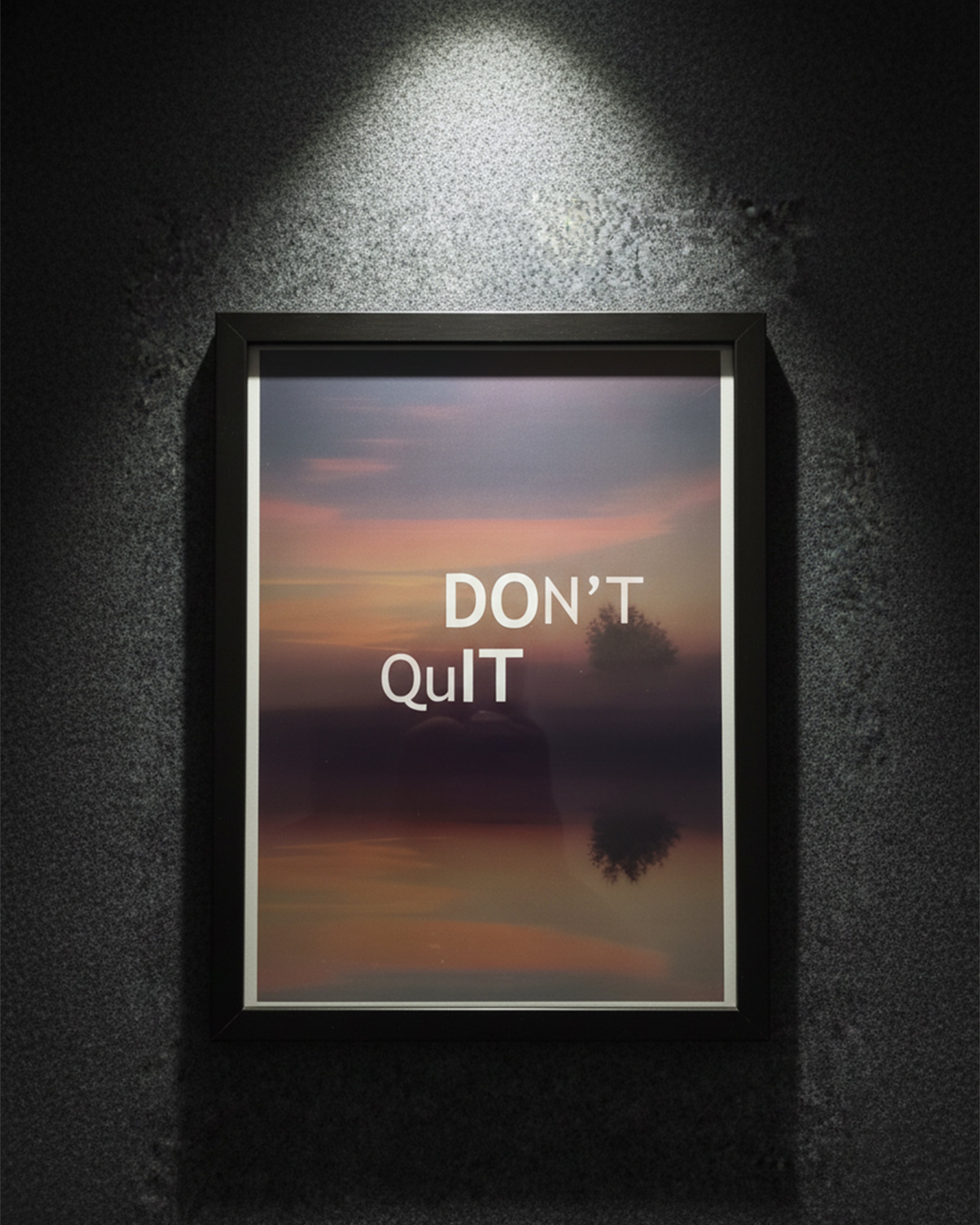 "If You Never Try You Never Know" Inspirational Wall Art - Bold Funky Typography Framed Success Poster