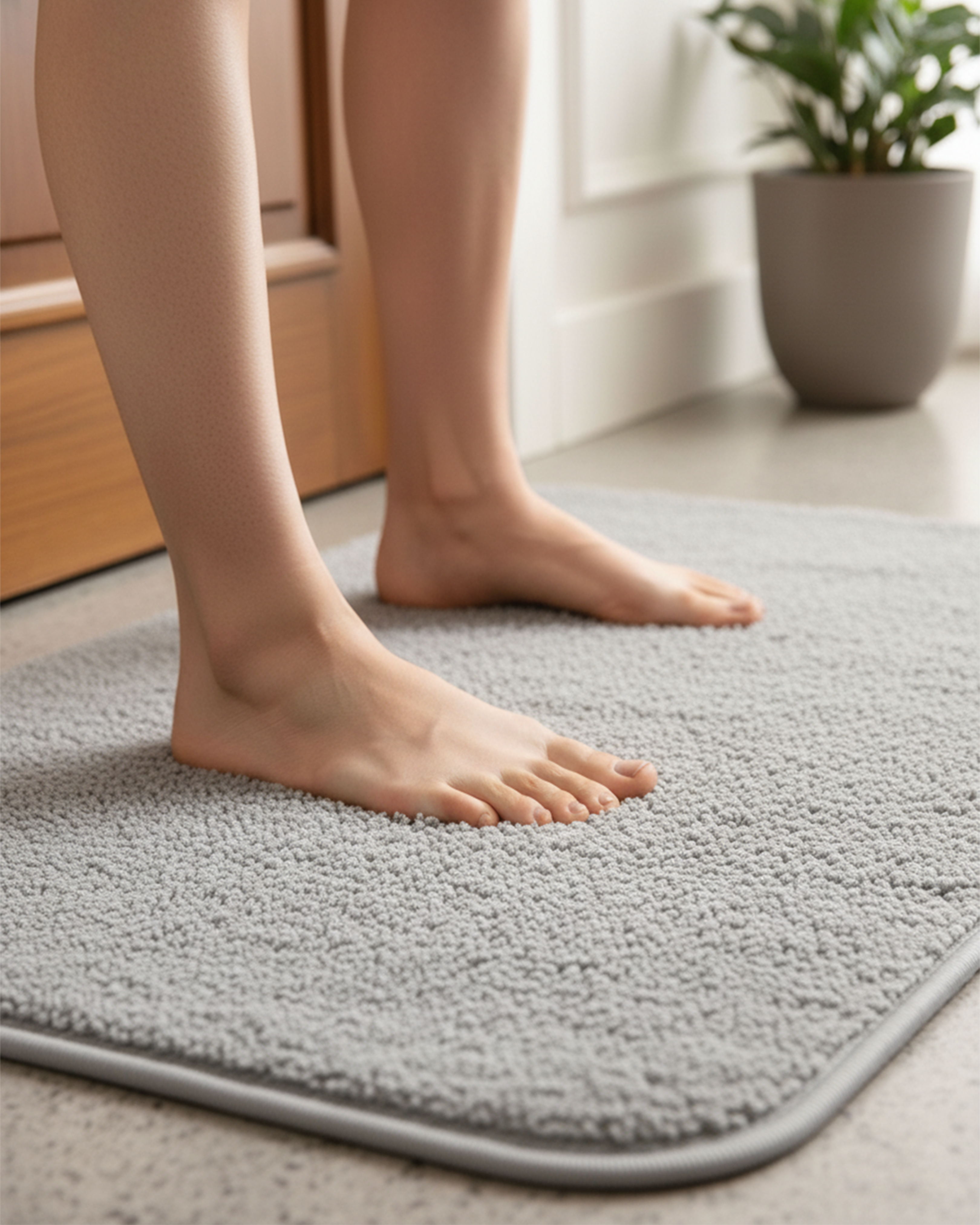 Vibrant Teal Bloom 3D Bath Mat – Ultra Soft Turquoise Floral Swirl Rug | Anti-Slip Luxury Floor Mat for Bathroom & Bedroom