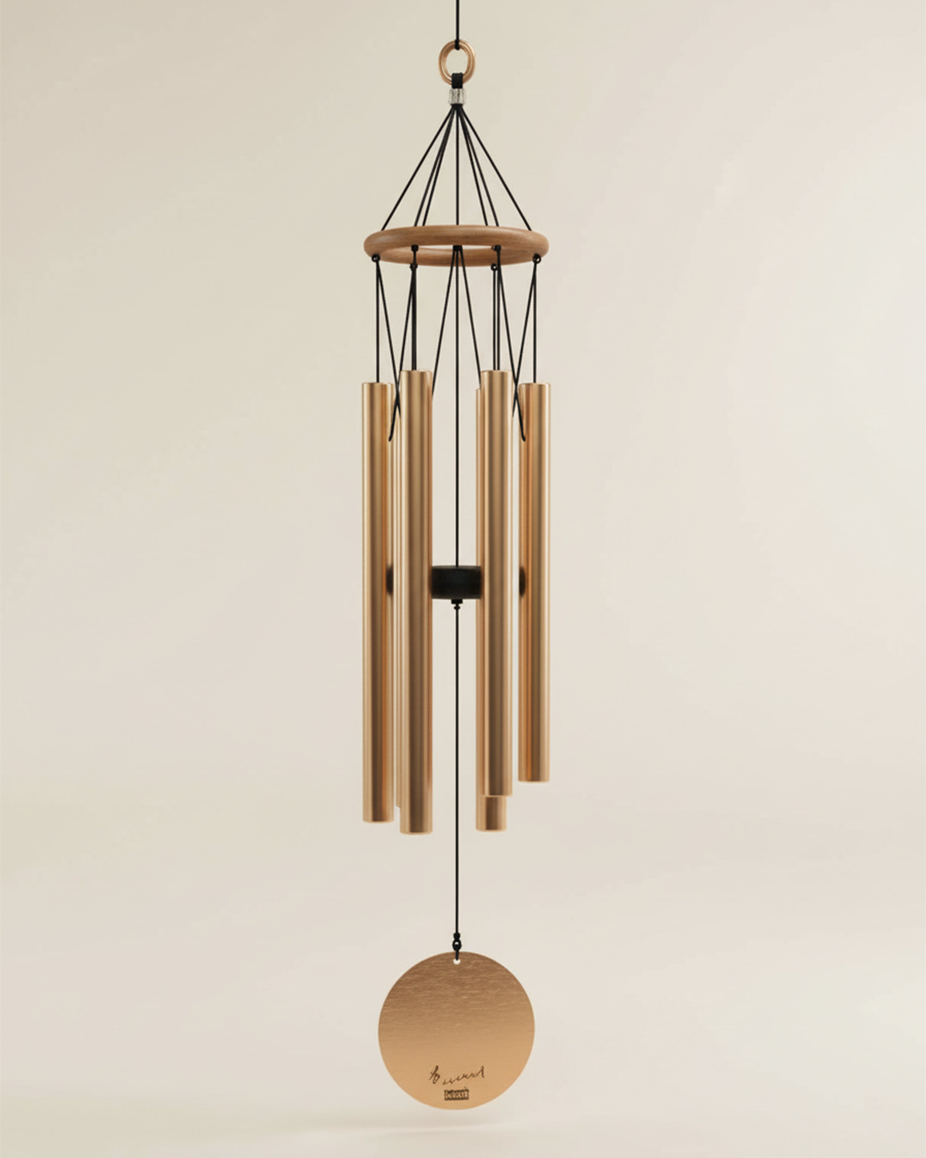 Premium Copper-Finished Deep Tone Wind Chimes - Elegant Handcrafted Outdoor Garden Decor