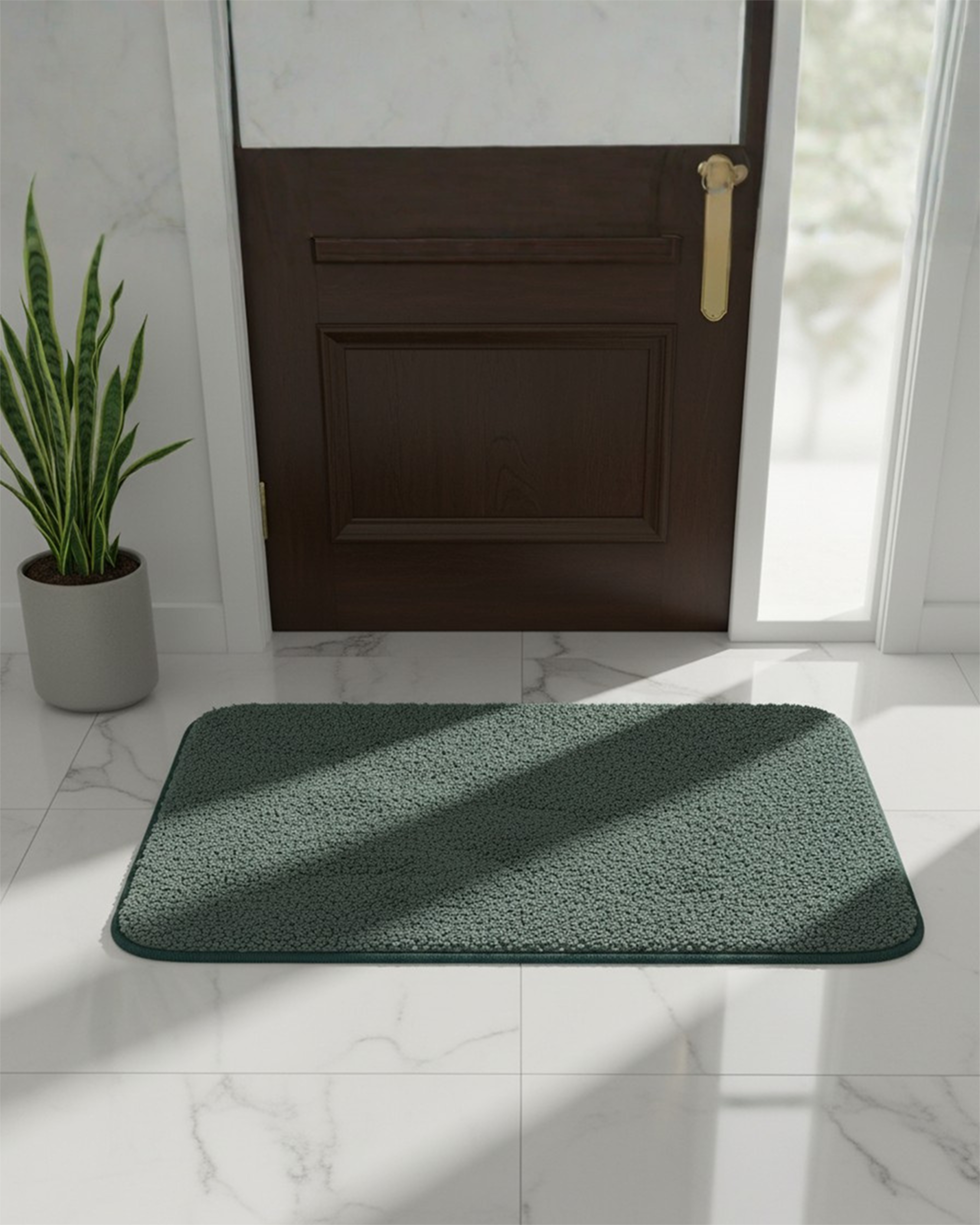 Earth-Toned 3D River Stone Bath Mat – Non-Slip Realistic Pebble Print Bathroom Rug | Super Soft & Absorbent Floor Mat