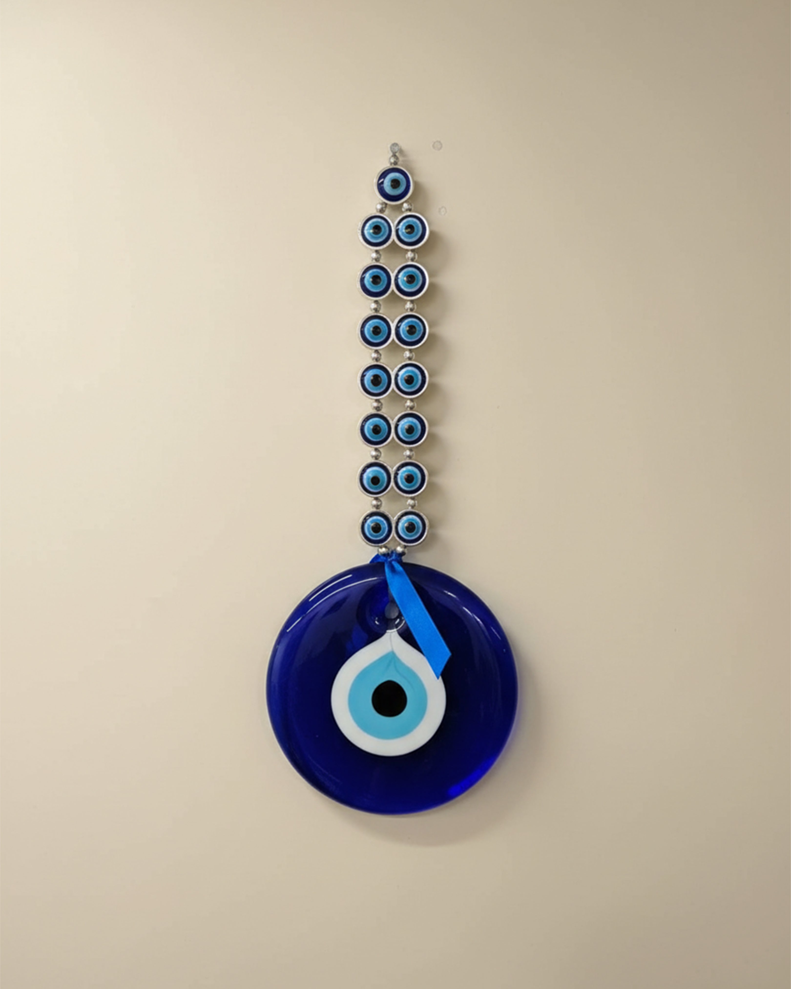 Nazar Battu Evil Eye Wall Hanging - Glass Turkish Amulet for Home Protection and Good Luck