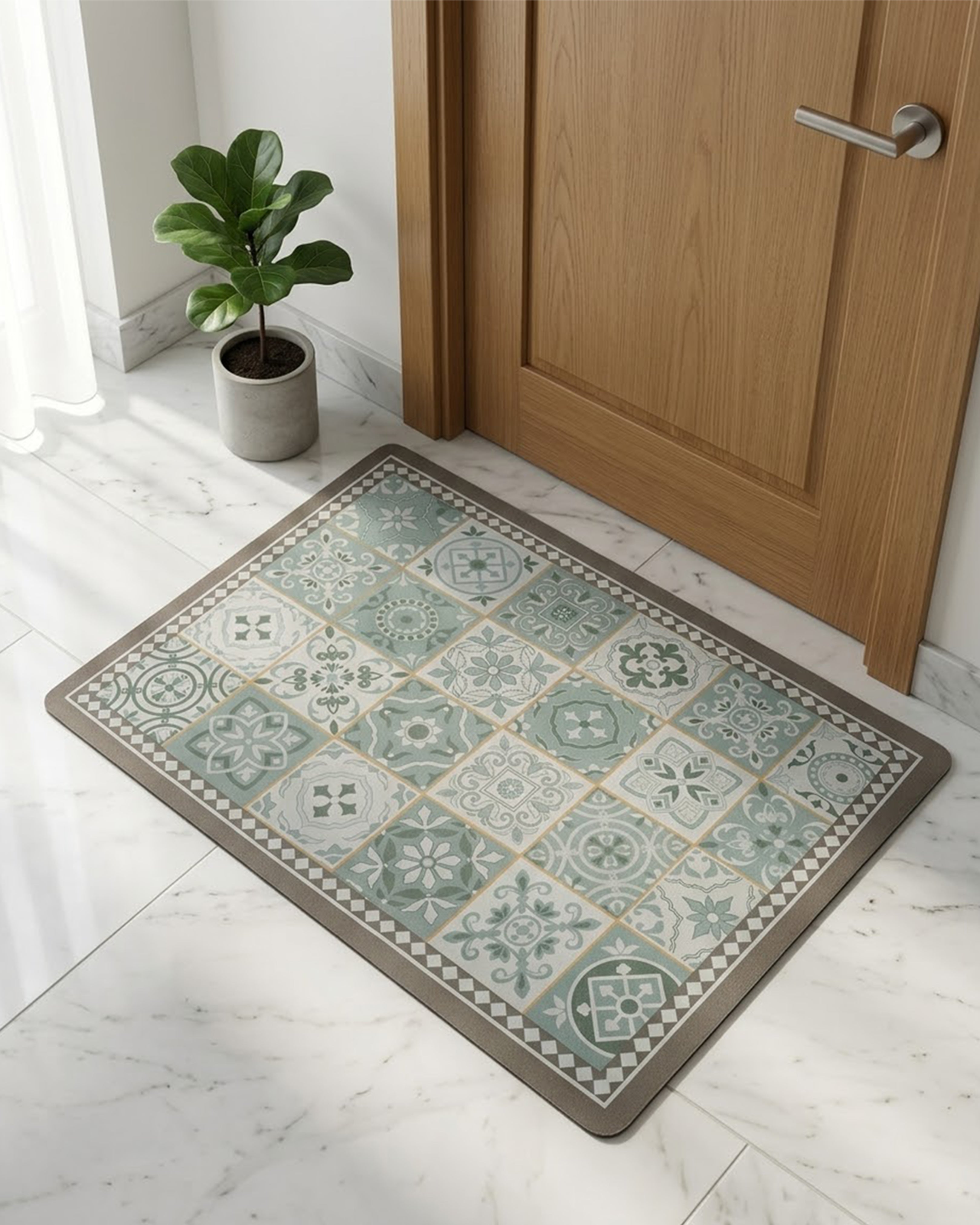 Pastel Spring Floral Luxury Bath Mat – Ultra-Soft 3D Bloom Bathroom Rug | Non-Slip Absorbent Floor Mat