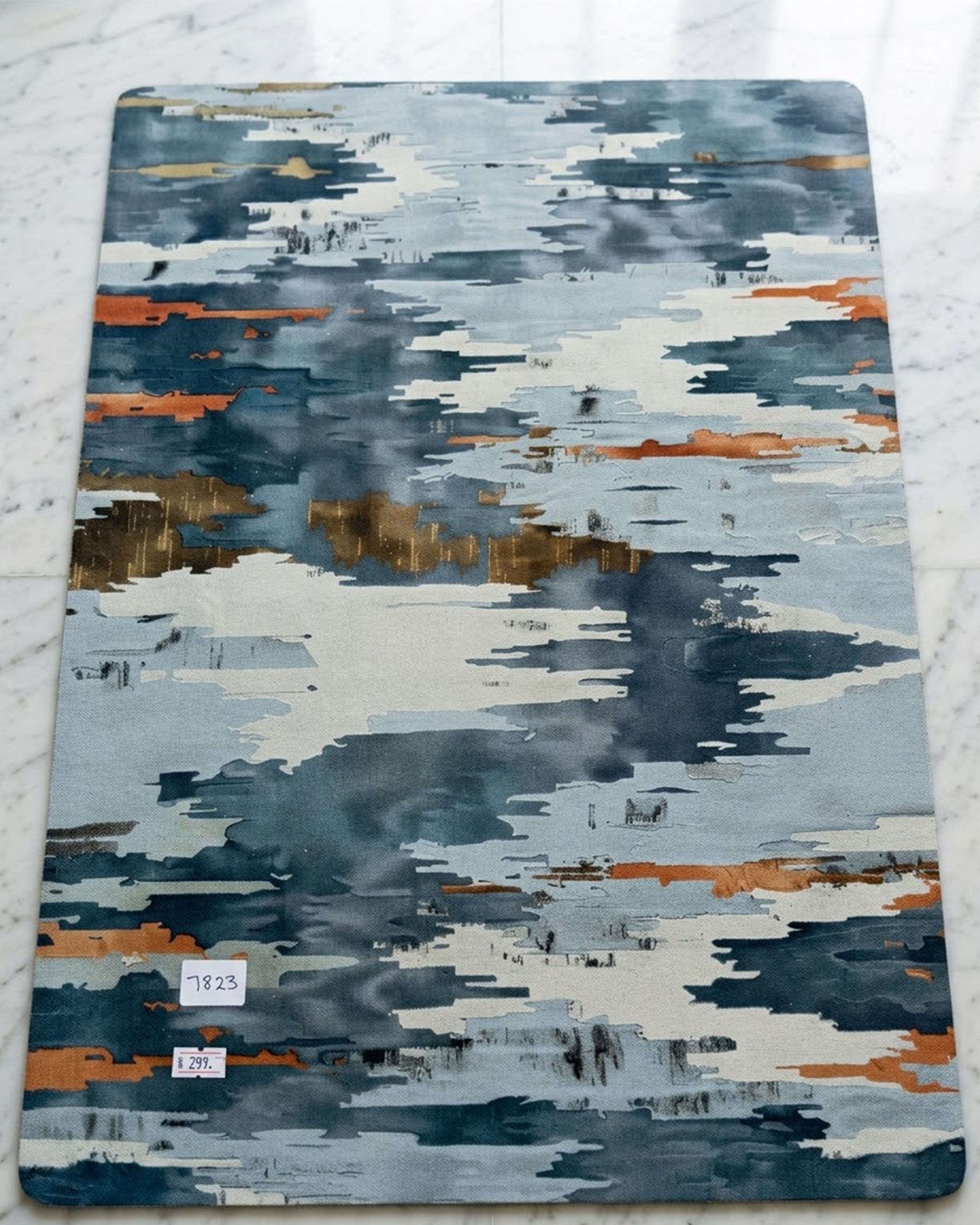 Modern Marble & Gold Vein Luxury Bath Mat – 3D Abstract Stone Pattern Anti-Slip Rug | Premium Soft Microfiber Floor Mat