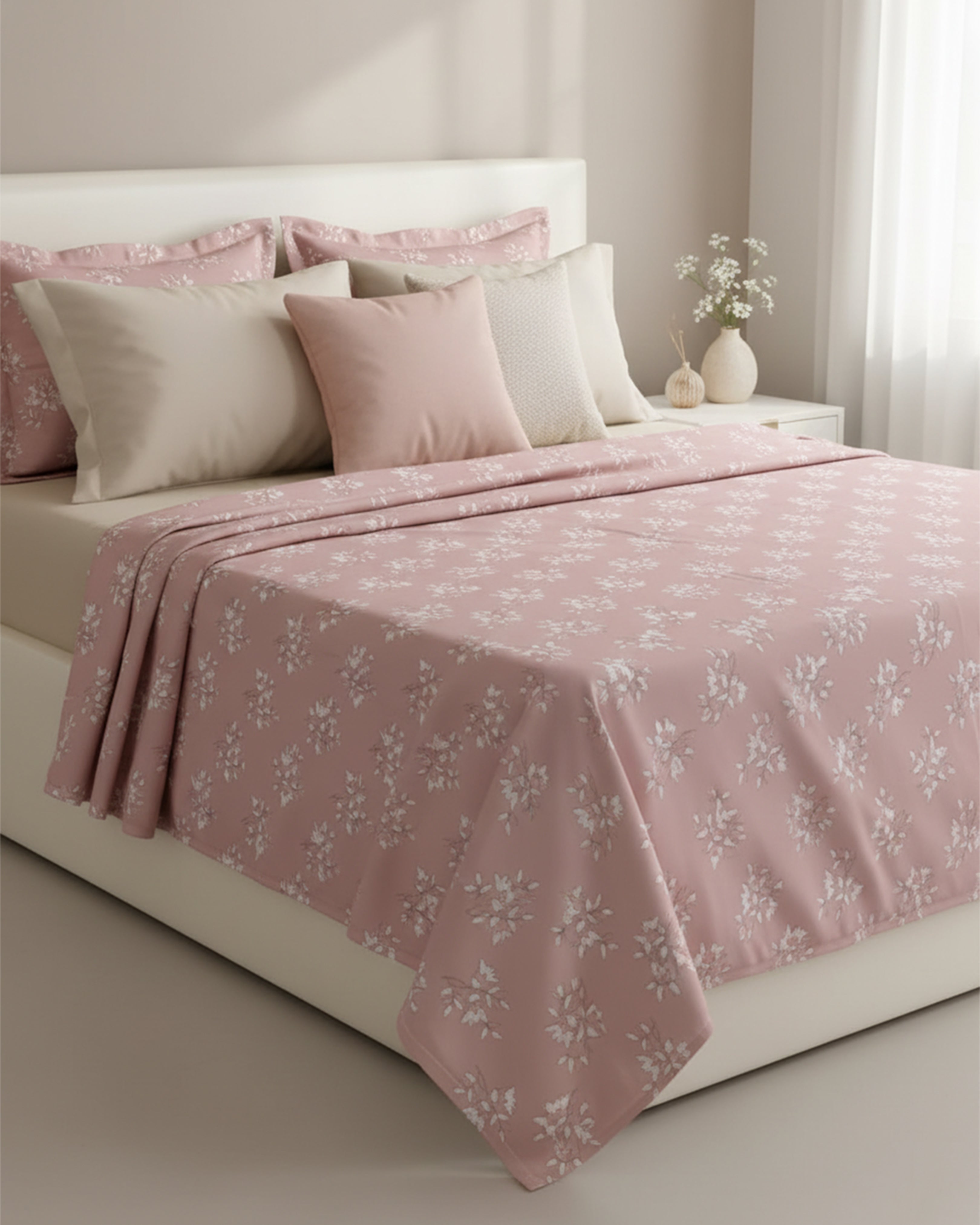 Premium Abstract Wave Print Double Bedspread - Luxury Blue & Grey Marble Style Bedding Set with Matching Pillow Covers