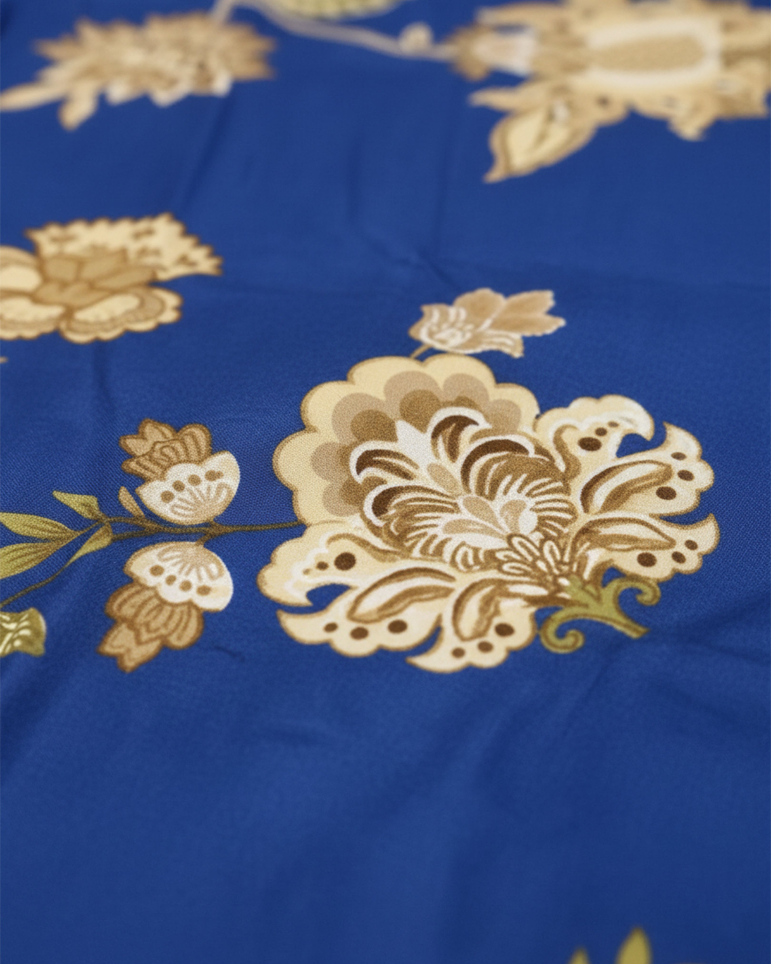 Premium Brown & Cream Floral Double Bedspread - Luxury Earthy Tones Botanical Bedding Set with Matching Pillow Covers