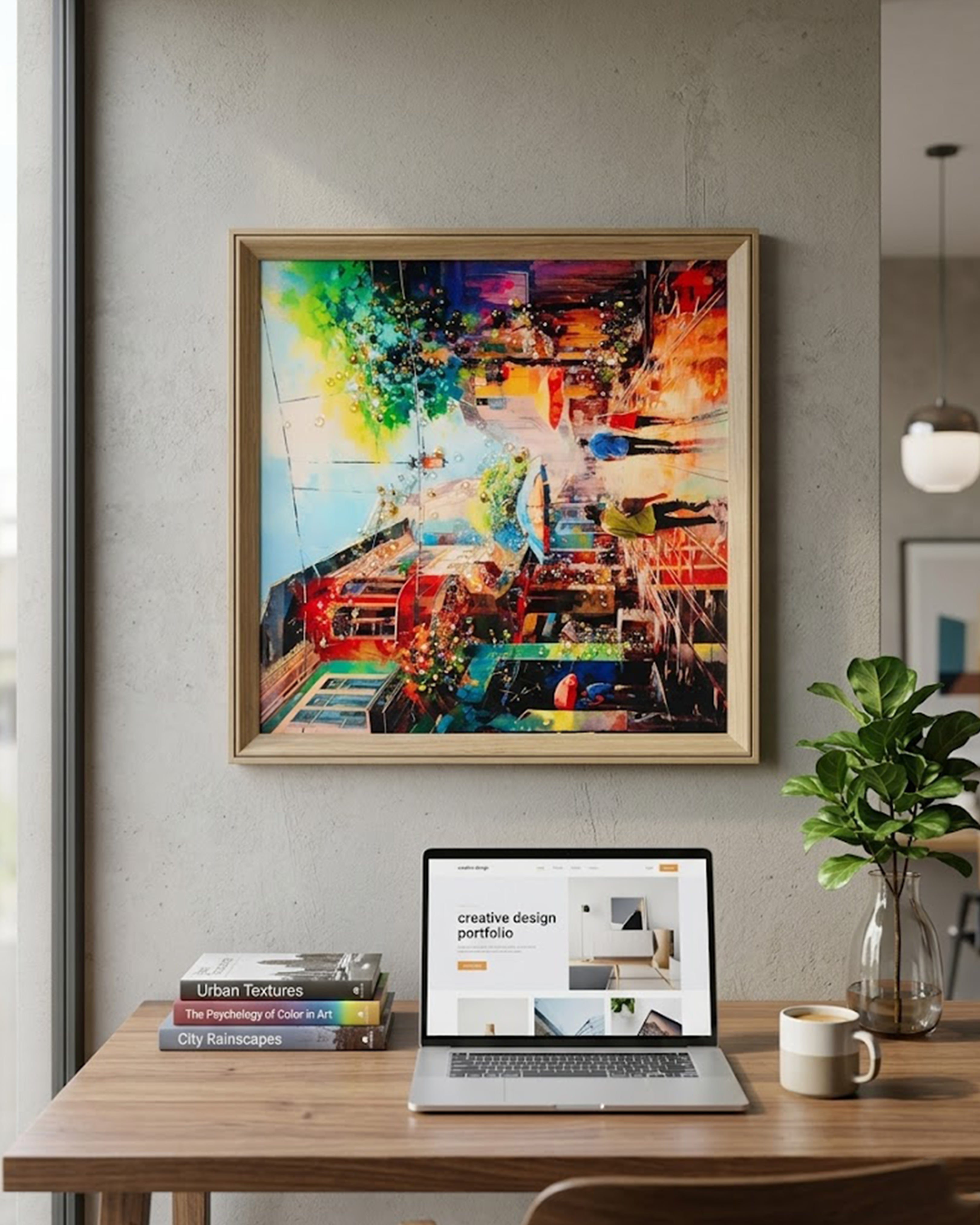 Divine Bond: Young Krishna & Sudama Embrace Canvas Art – Heartwarming Spiritual Wall Decor